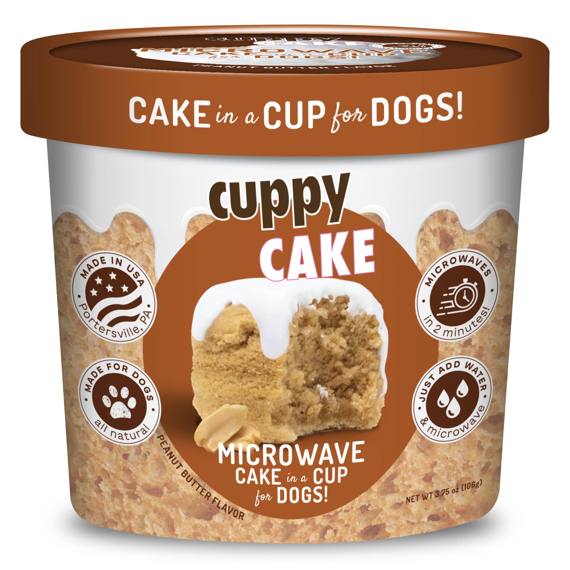 Dog Birthday Cake in A Microwave Cup - Peanut butter