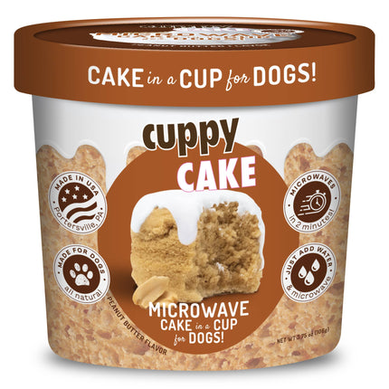 Dog Birthday Cake in A Microwave Cup - Peanut butter