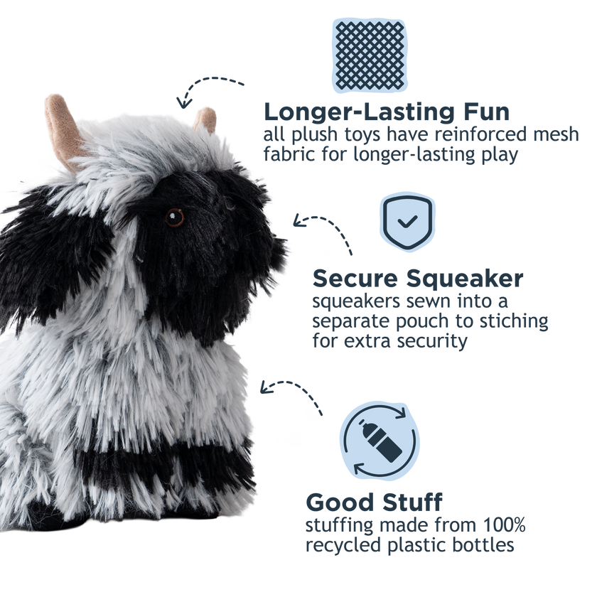 Dog Toy Highland Sheep With Squeaker Plush Toy