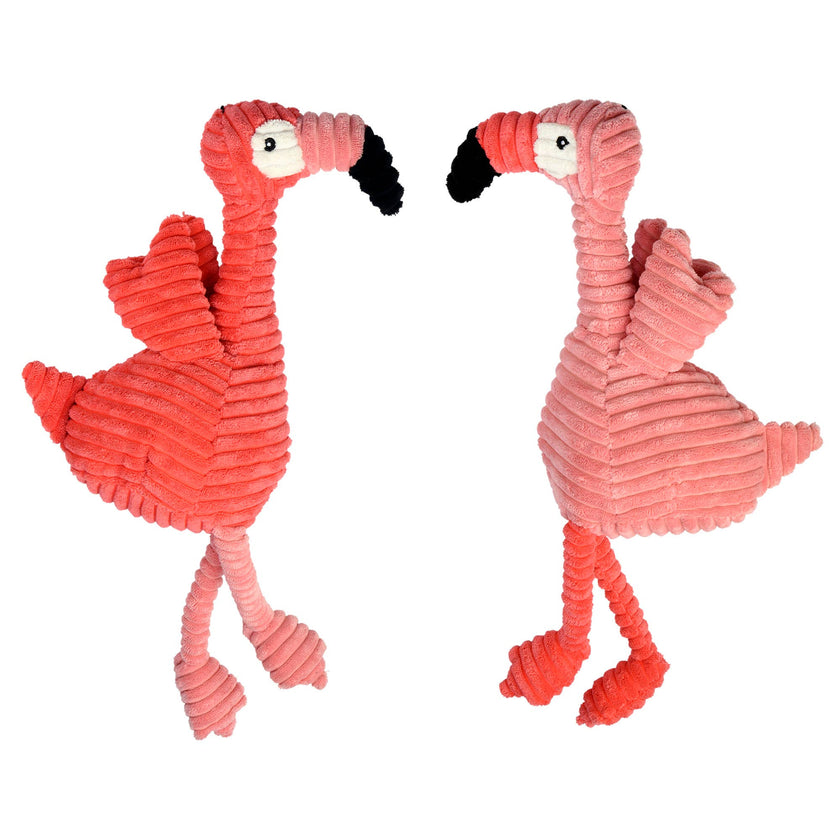 Dog Toy Pink Flamingo Multipet Corduroy Flamingo Plush 17