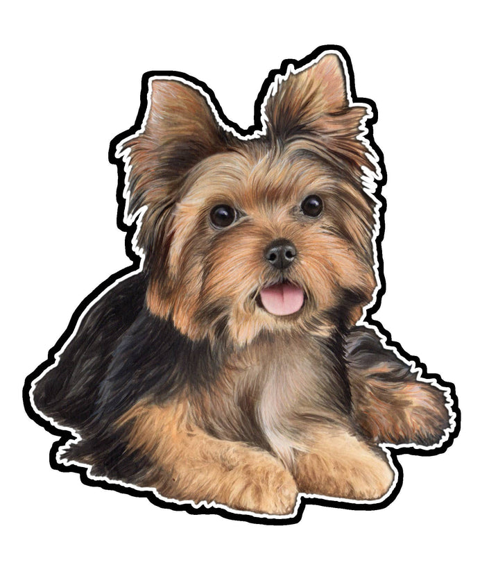 Yorkie, Puppy Cut  - Vinyl Sticker