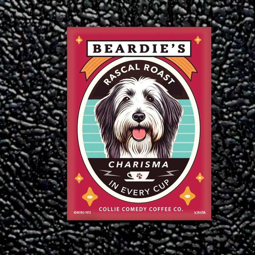 Bearded Collie 'Beardie's Rascal Roast'  Magnet