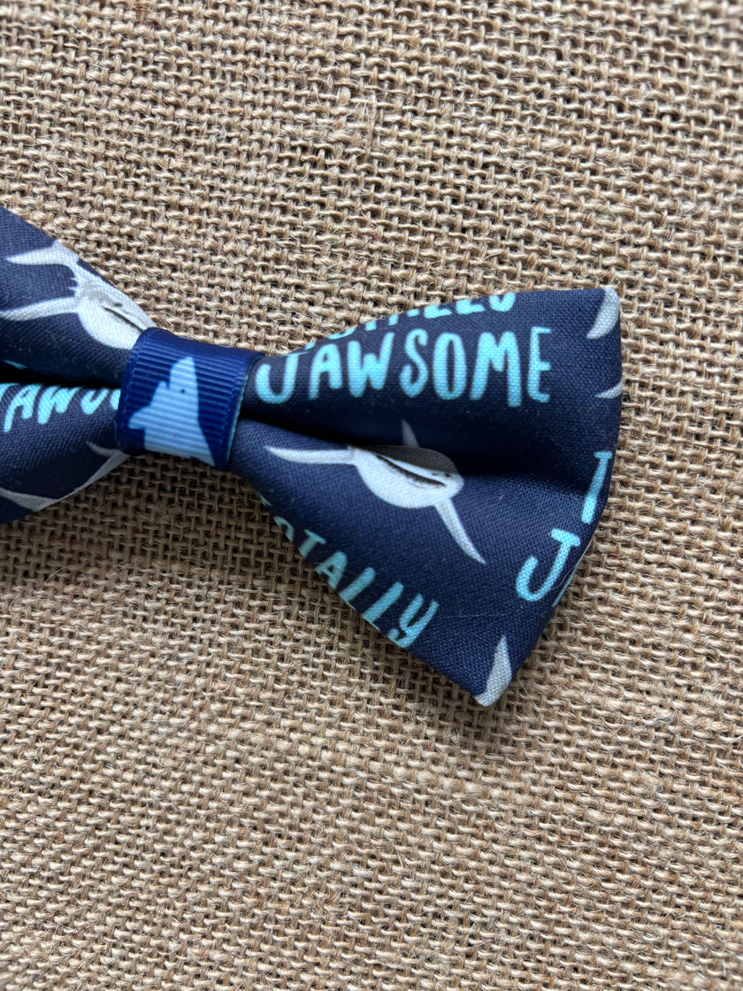 Totally Jawsome Sharks Velcro Collar Bow Tie for Cat and Dogs