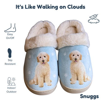 Golden Doodle Dog Pet Lovers Snuggs Comfy Slippers