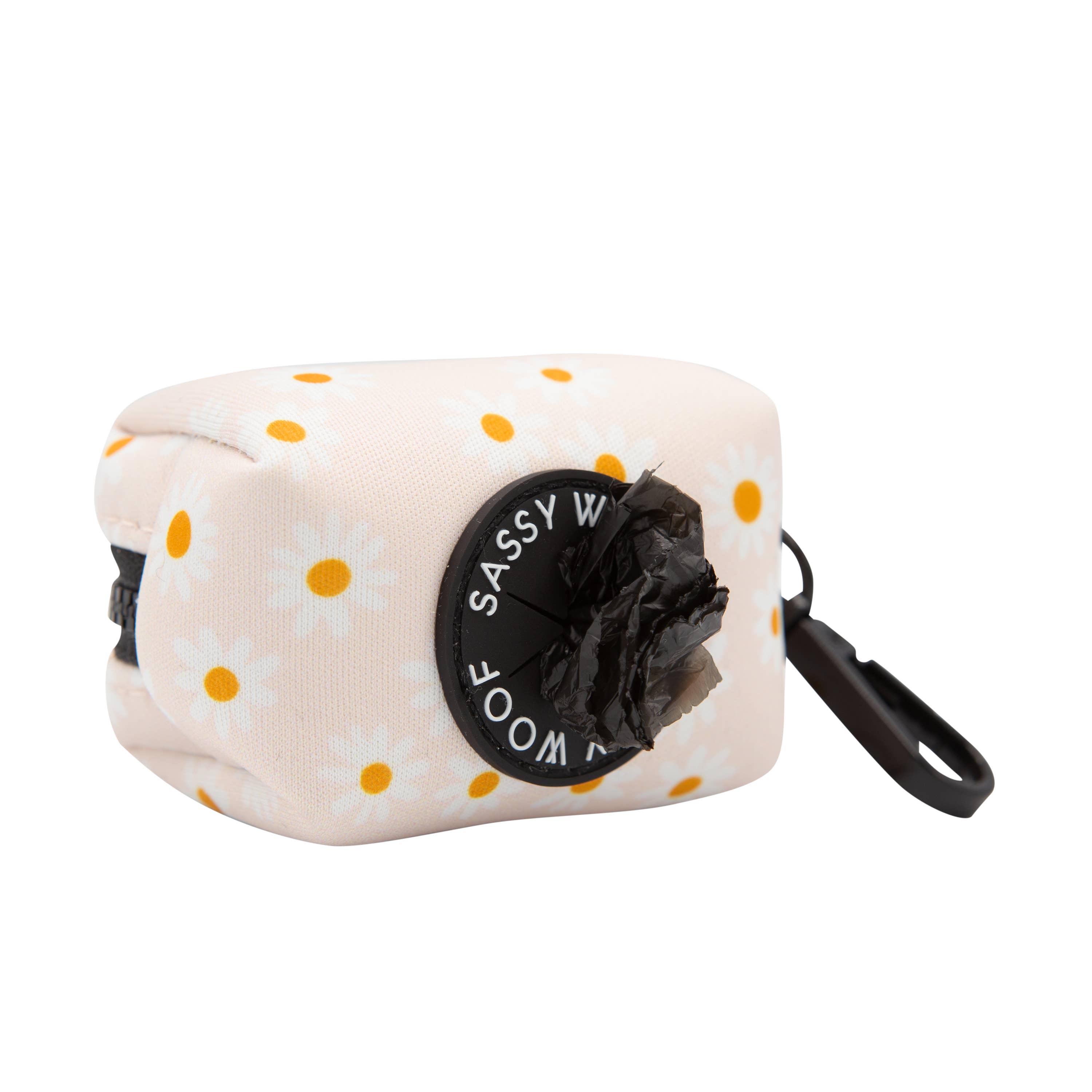Dog Waste Bag Holder Dainty Daisy With Clasp