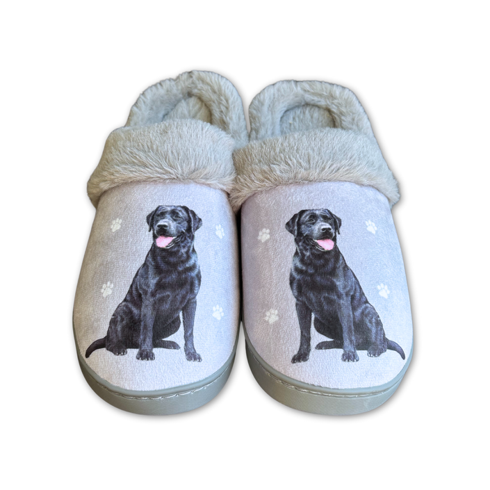 Labrador Black Dog Black Lab Pet Lovers Comfy Snuggs Slippers