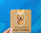 Golden Retriever Dog Reversible Magnetic Bookmark