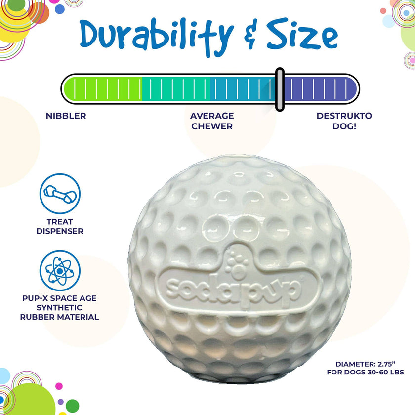SP Golf Ball Rubber Treat Dispenser Dog Toy