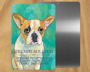 French Bulldog (Cream & White) -UD Metal Sign