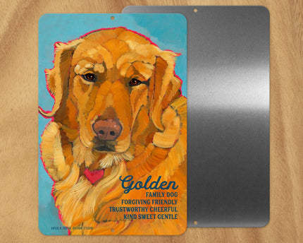 Golden Retriever -UD Metal Sign