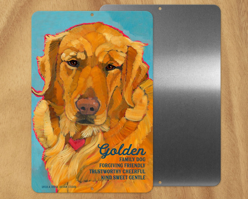 Golden Retriever -UD Metal Sign