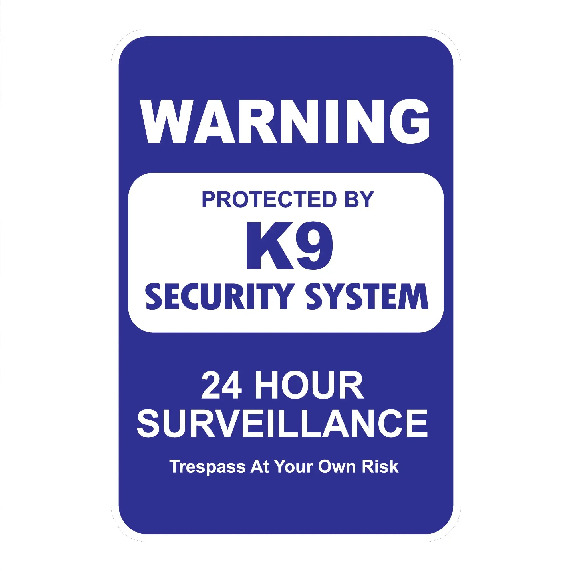 K9 Security System Mini Garden Sign