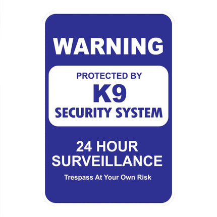 K9 Security System Mini Garden Sign
