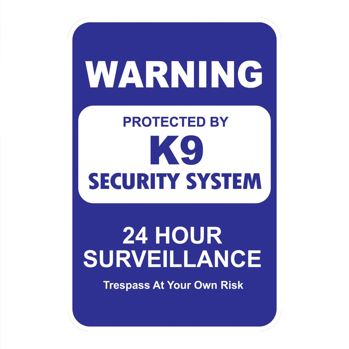 K9 Security System Mini Garden Sign