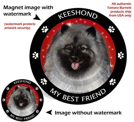 Keeshond My Best Friend Circular Magnet