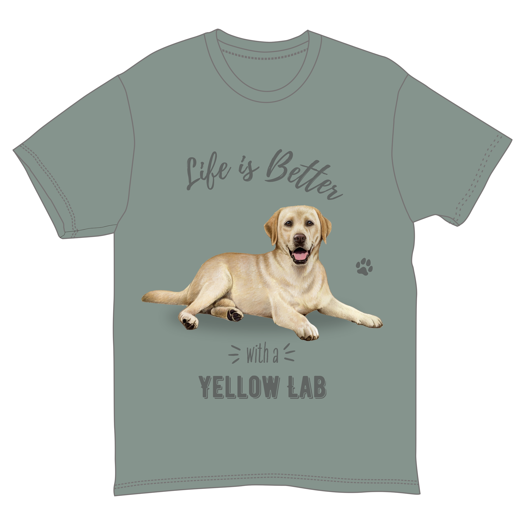 Labrador Yellow Dog Tee Shirt Unisex