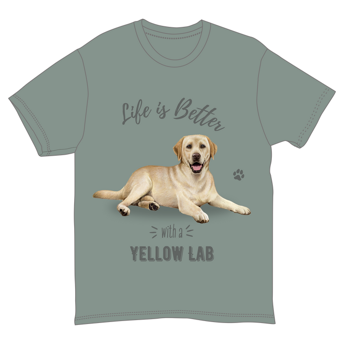 Labrador Yellow Dog Tee Shirt Unisex