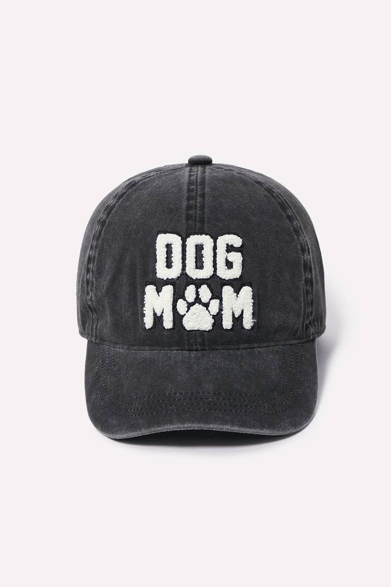 Chenille DOG MOM baseball Cap