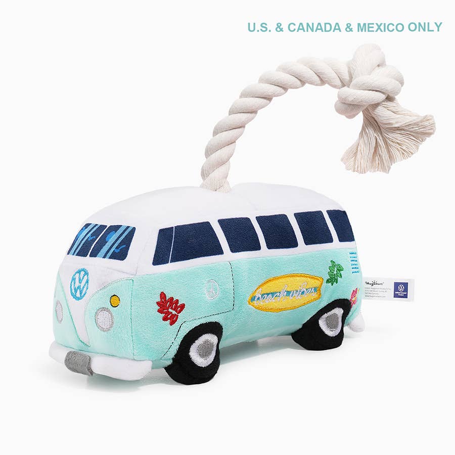 Dog Toy Volkswagen Beach Van Plush Rope Toy