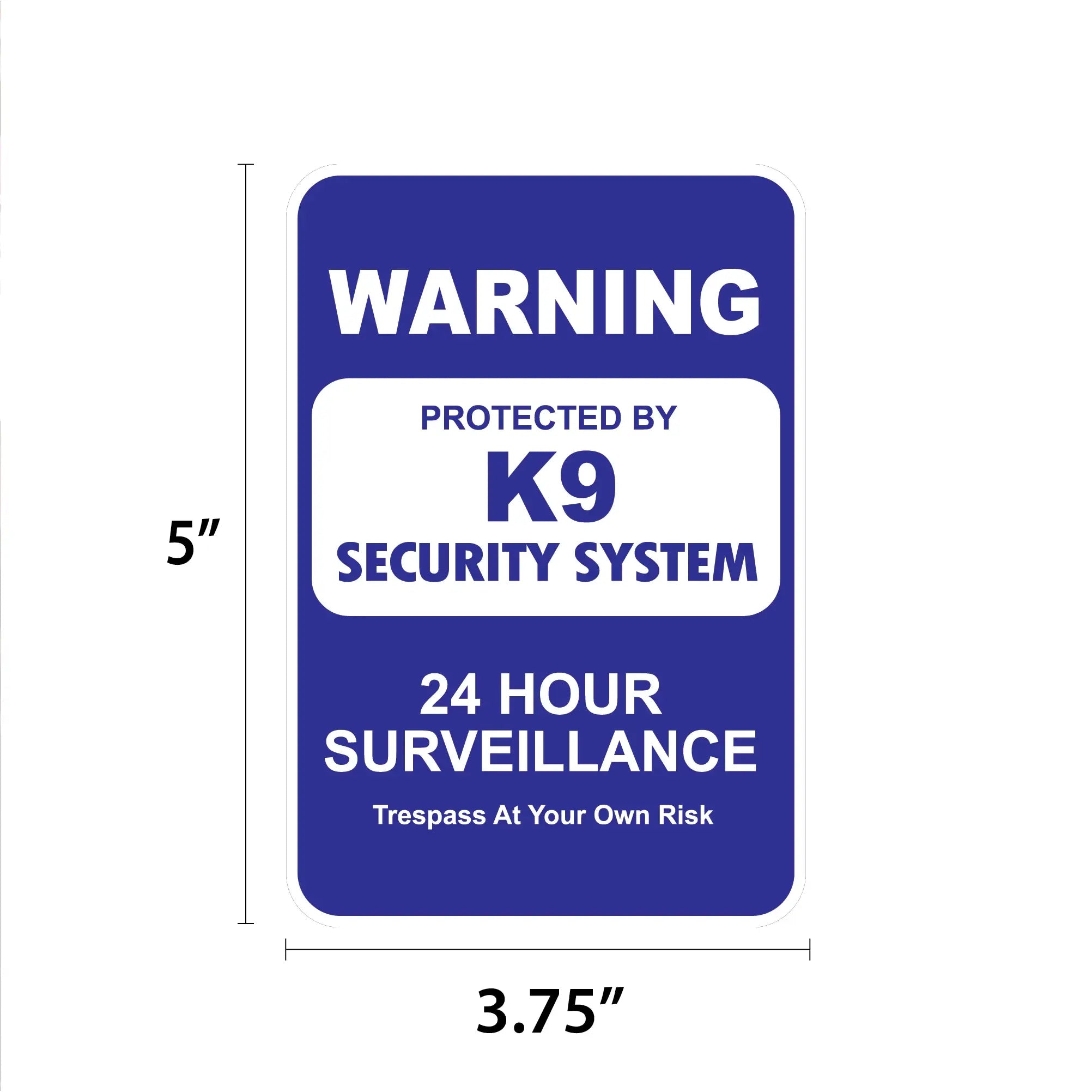 K9 Security System Mini Garden Sign