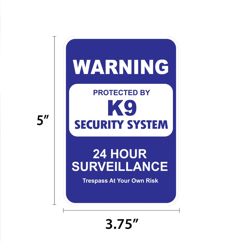 K9 Security System Mini Garden Sign