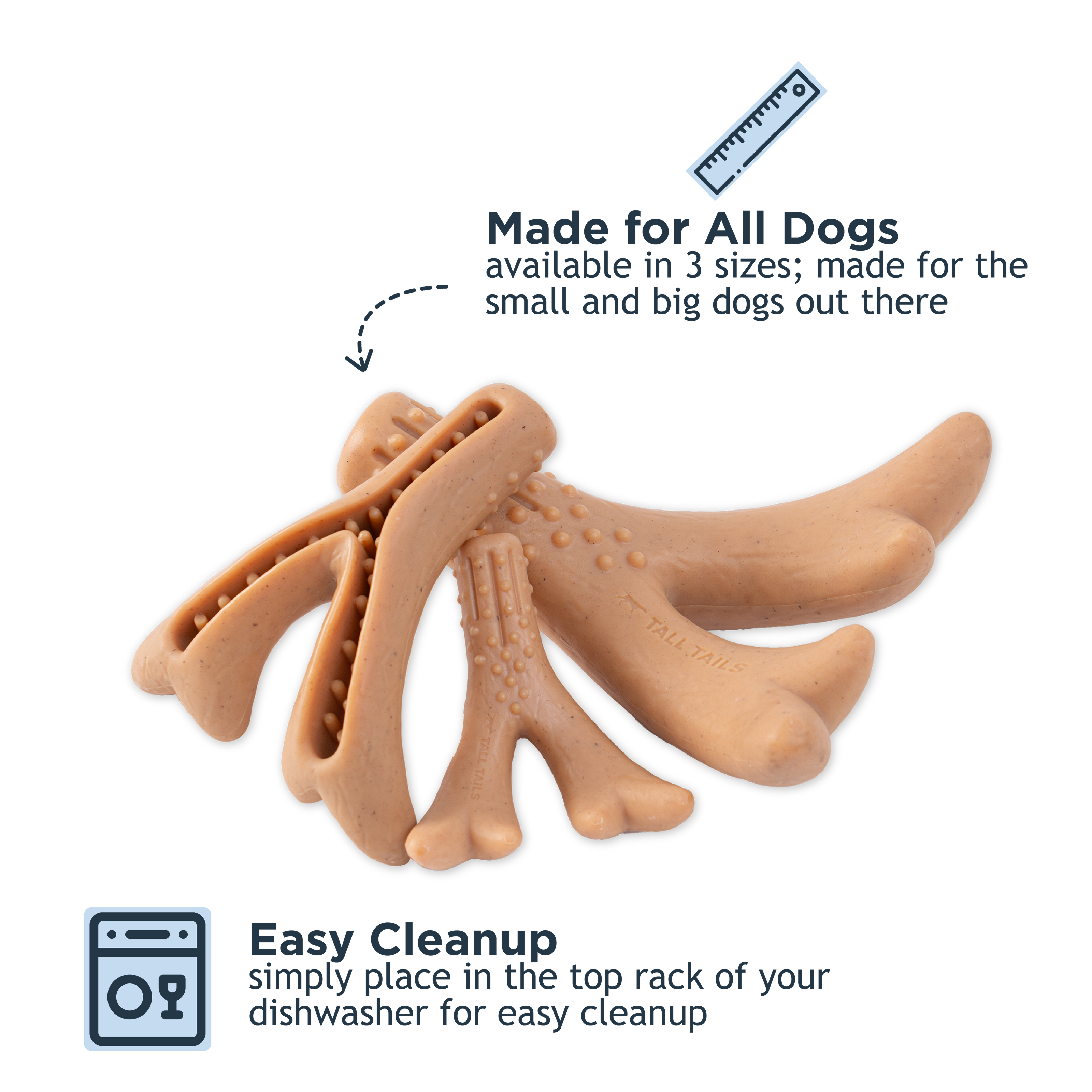 Peanut Butter-Scented Antler Chew Dog Toy - Large