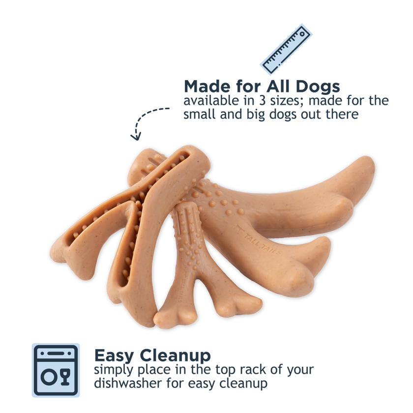 Peanut Butter-Scented Antler Chew Dog Toy - Large