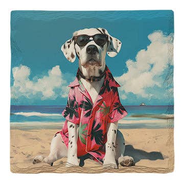 Dalmation Beach Dog | Drink Coaster
