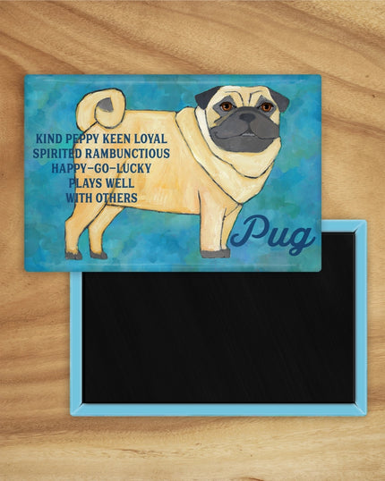 Pug Fawn Standing Profile Magnet UD