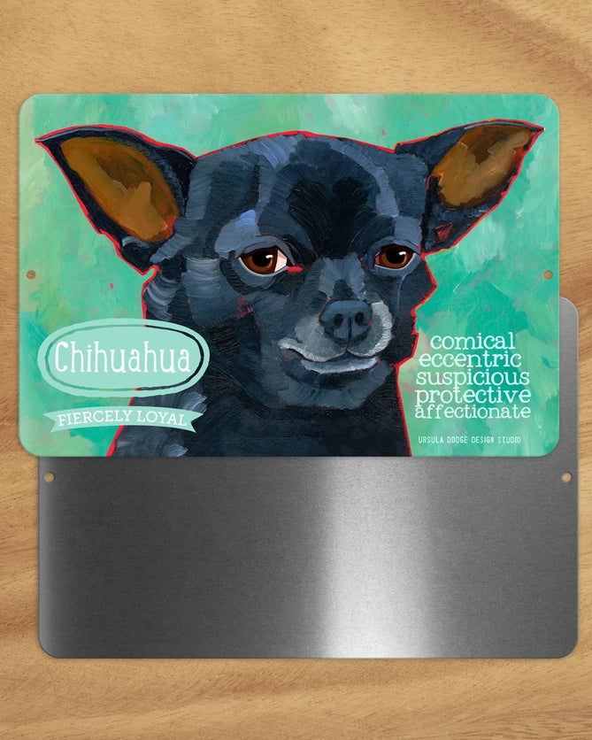 Chihuahua (Black) -UD Metal Sign