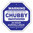 Chubby Dachshund Garden Security Sign