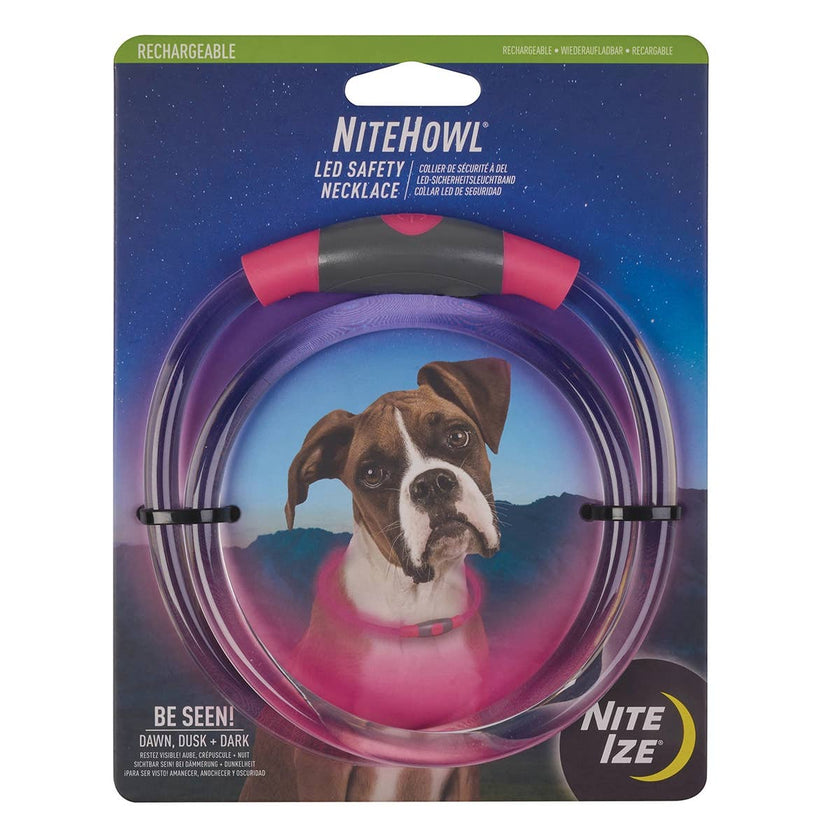 Nite Ize NiteHowl® Rechargeable LED Safety Necklace - Pink