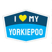 I Love My Yorkiepoo Hexagon Shaped Magnet