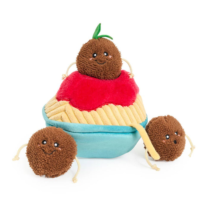 Dog Toy Spaghetti & Meatballs Zippy Burrow® Plush Toy