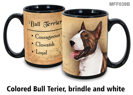 Bull Terrier Brindle & White Mug Coffee Cup