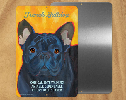 French Bulldog (Black) -UD Metal Sign