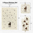 Labrador, chocolate, oven mitt set