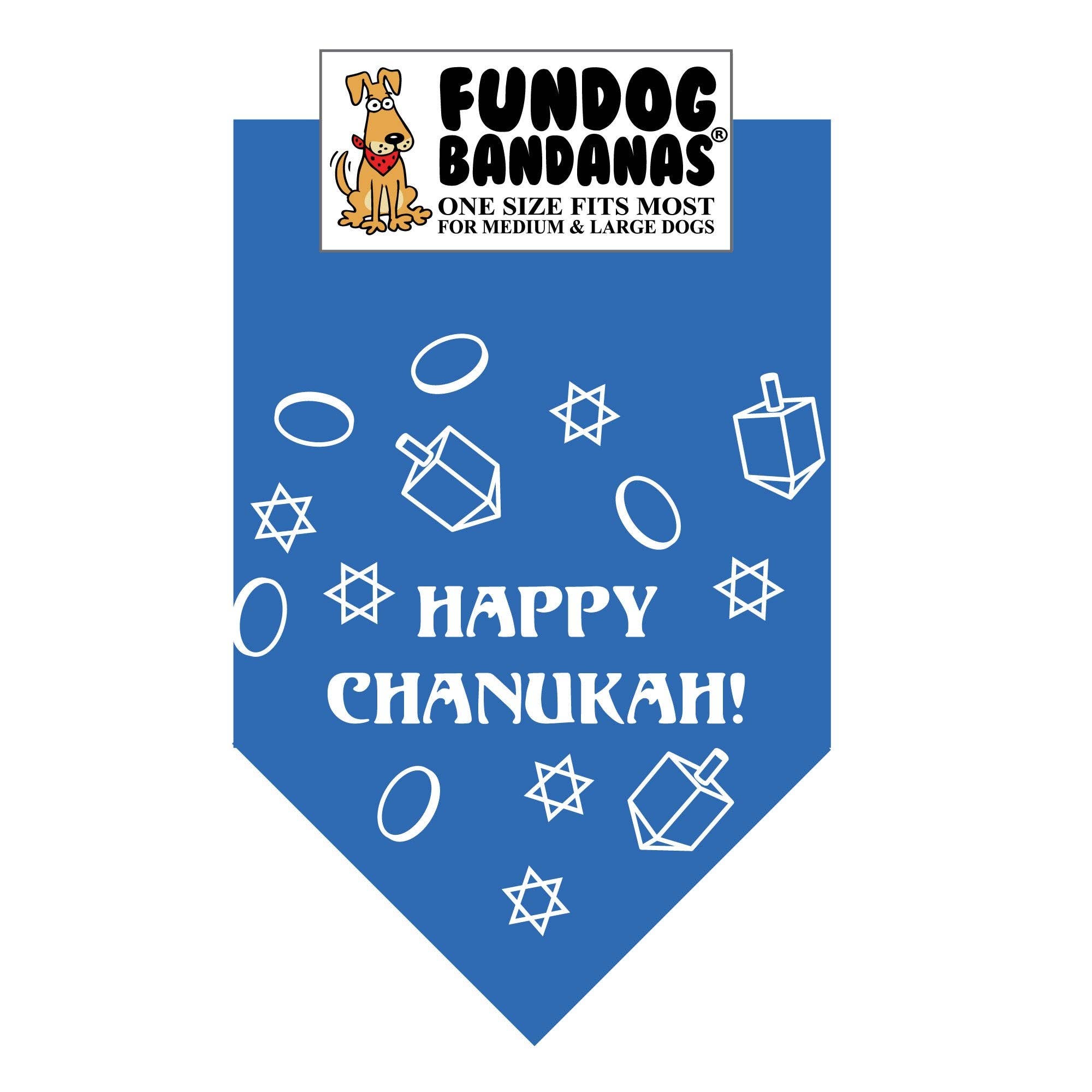 Happy Chanukah Dog Bandanas