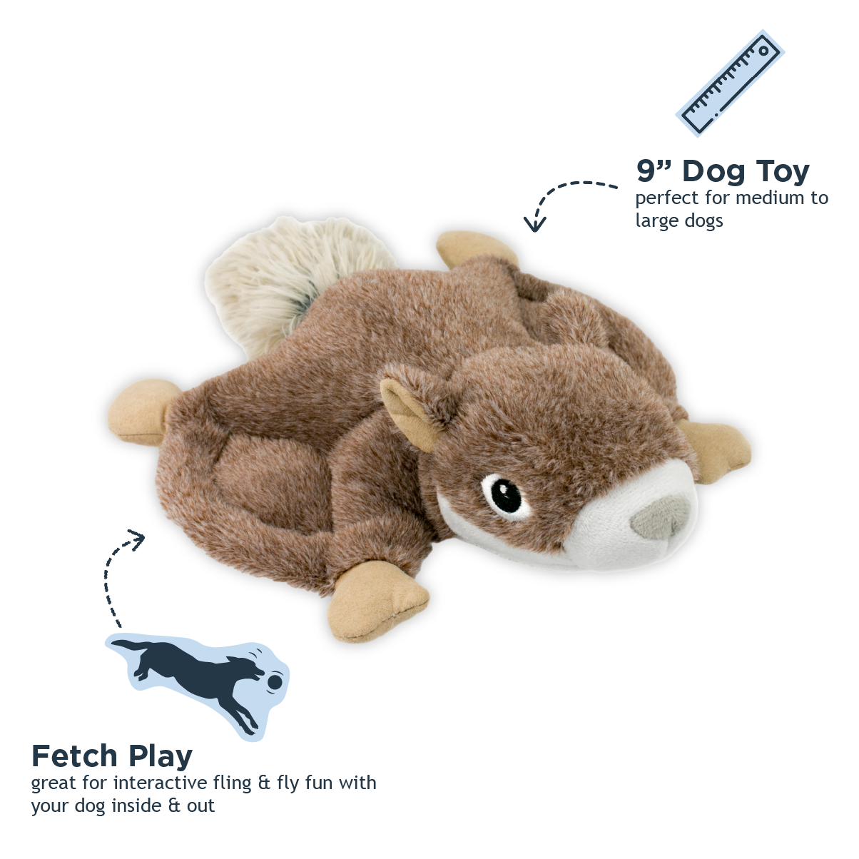 Tall Tails Squirrel Fling and Fetch Toy for Dogs