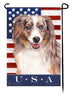 American Shepherd Red Merle True Blue Garden Flag