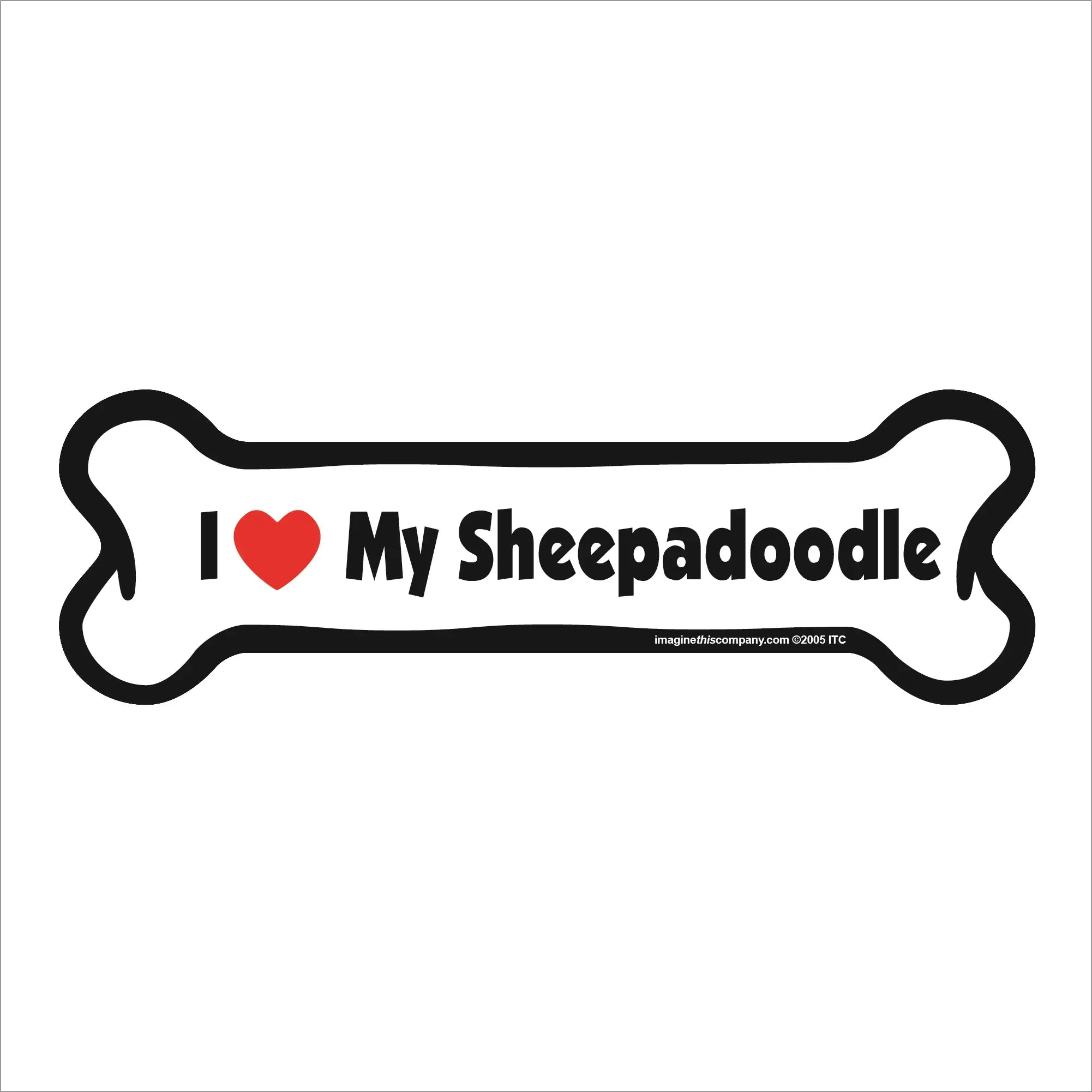Sheepadoodle Bone Magnet