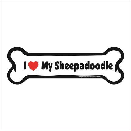 Sheepadoodle Bone Magnet