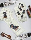 Dachshund Black, oven mitt set
