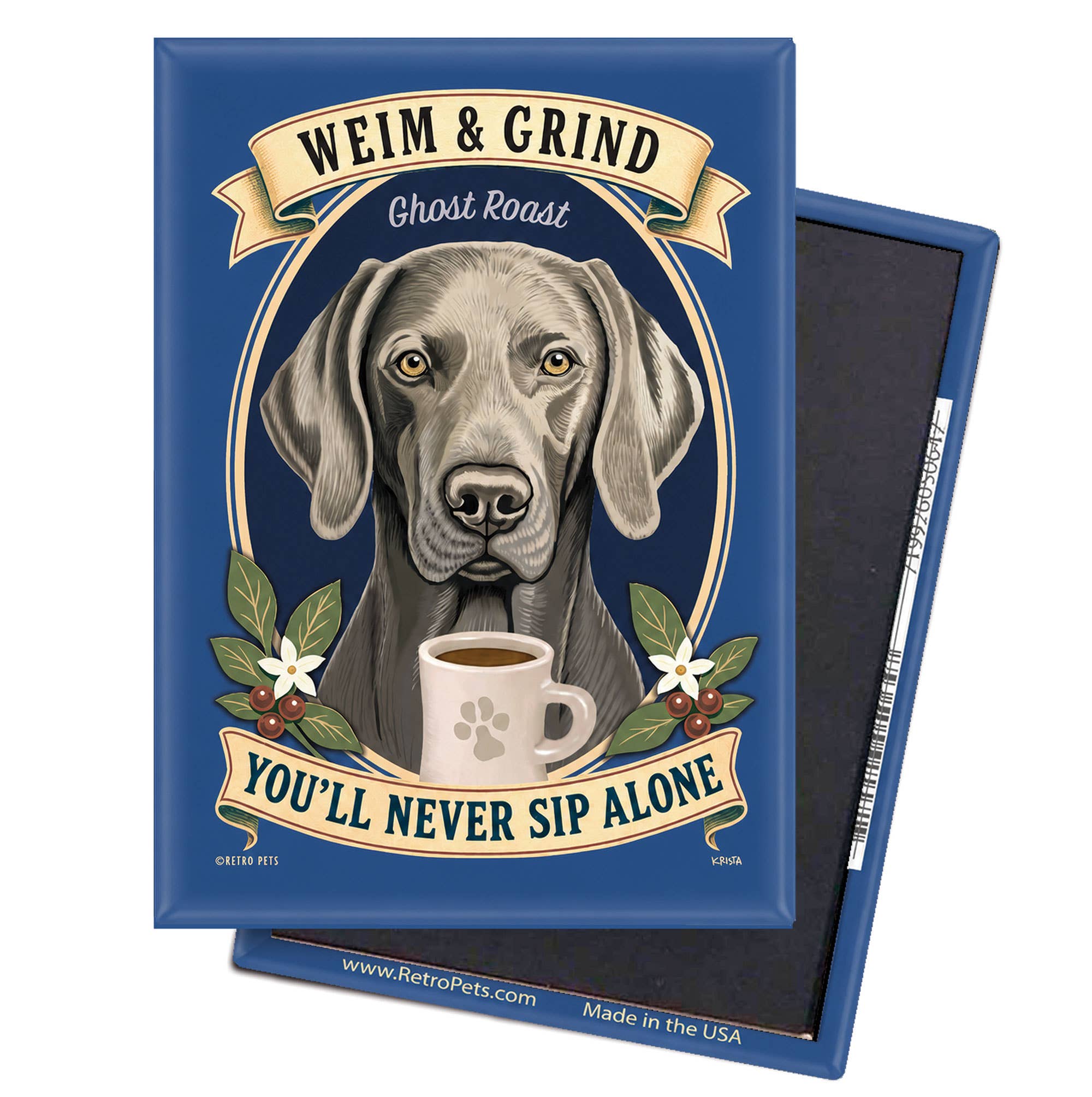 Weimaraner Dog Refrigerator Magnets