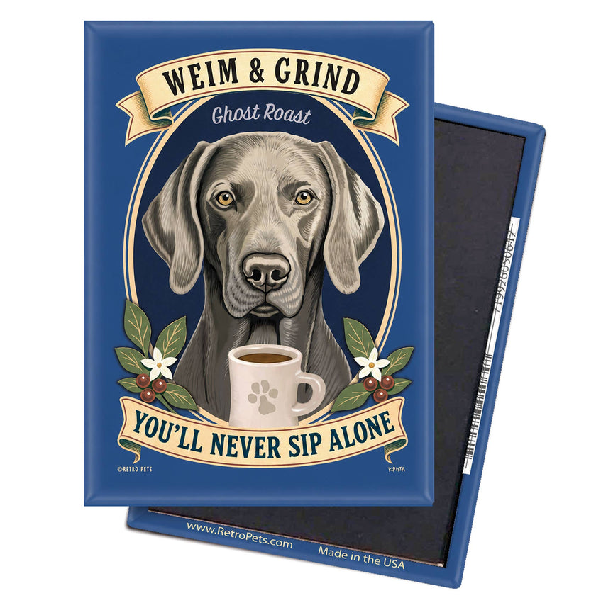 Weimaraner Dog Refrigerator Magnets