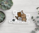 Cats I'm Fine Sticker Vinyl Decal