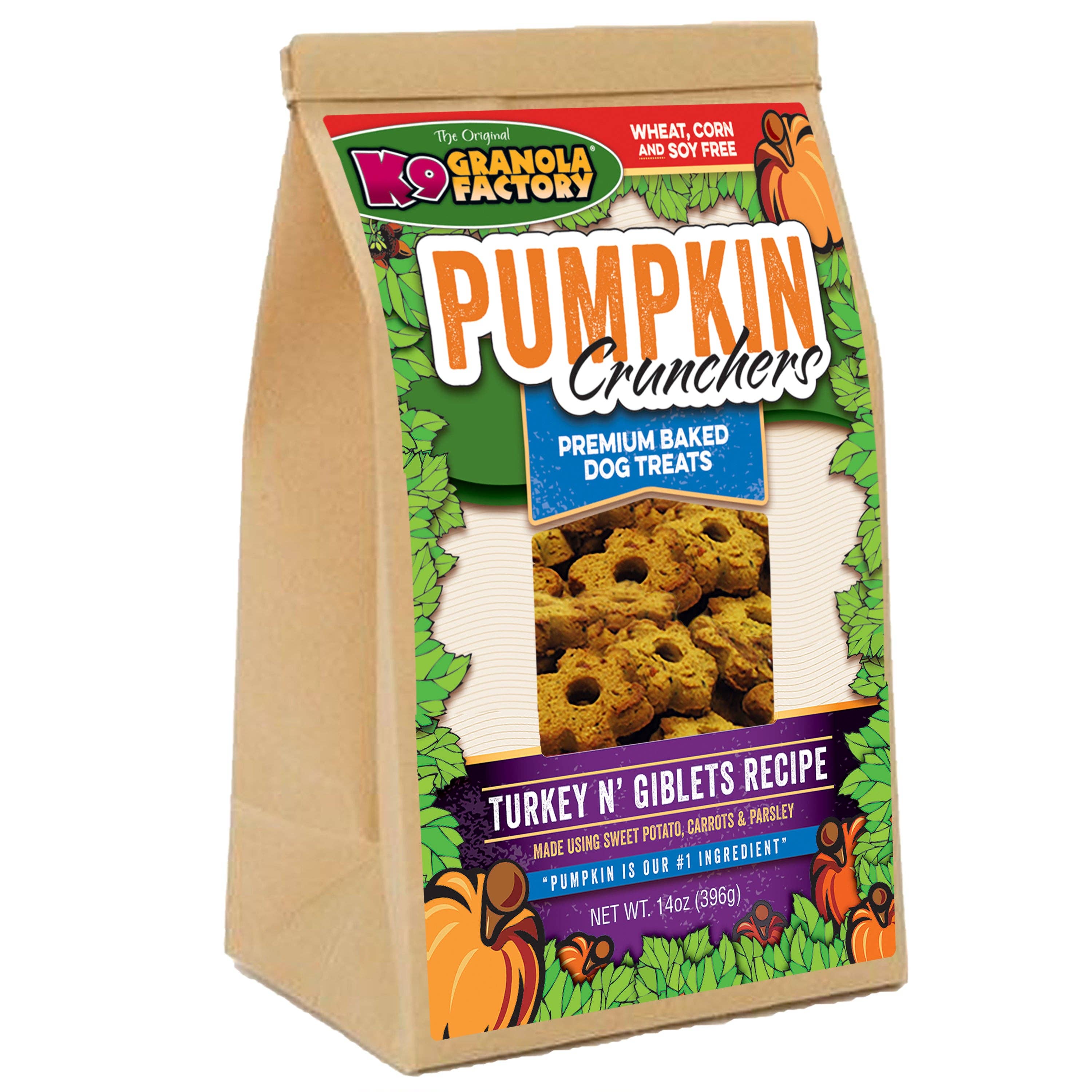 Pumpkin Crunchers, Turkey N' Giblets Recipe Dog Treats, 14oz
