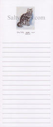 Grey Tabby Cat List Note Pad