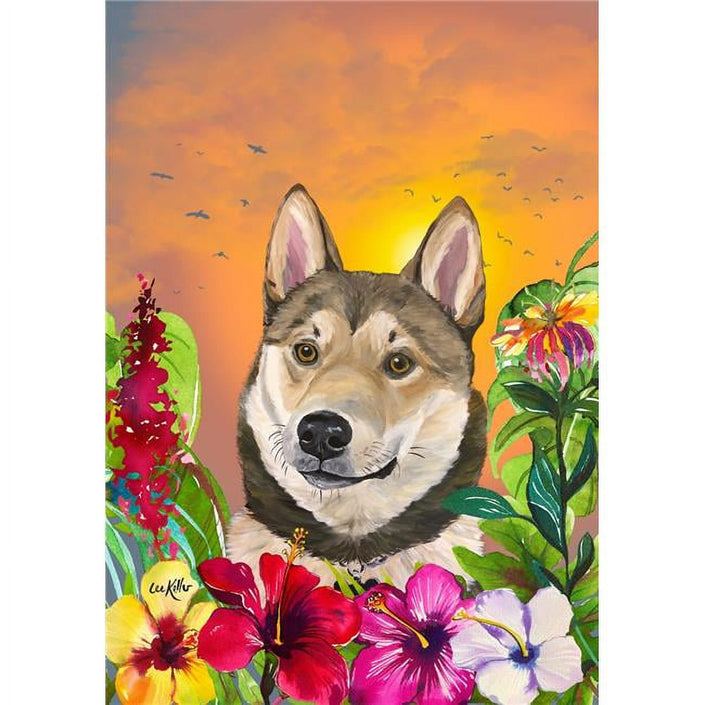 Alaskan Malamute (Tropical) Large Flag