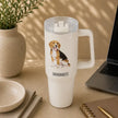 Beagle 40 oz Tumbler with Handle and Straw Lid